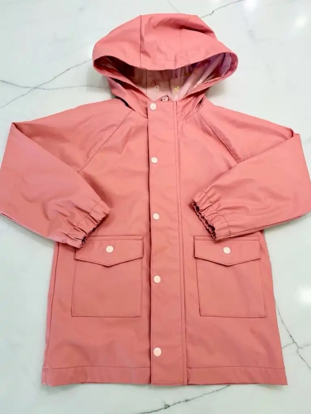 Kids Waterproof Hooded Jacket - Pink